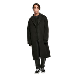 Manteau long Urban Classics - noir - coupe oversize décontractée - épaules allongées