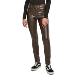 Pantalon - Urban Classics - Cuir synthétique - Taille M - Couleur marron