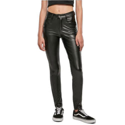 Pantalon cuir synthétique taille moyenne femme Urban Classics