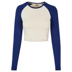 T-shirt crop manches longues biologique femme Urban Classics Retro Baseball