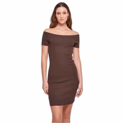 Robe côtelé à épaule dénudées femme Urban Classics