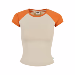 T-shirt rétro court extensible femme Urban Classics Organic