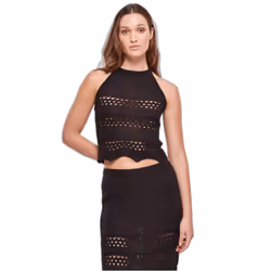 Débardeur court tricot au crochet femme Urban Classics