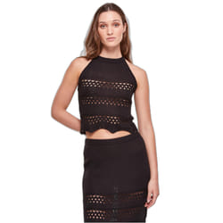Débardeur court tricot au crochet femme Urban Classics