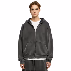 Sweatshirt à capuche zippé Urban Classics 90's Heavy Sand Washed