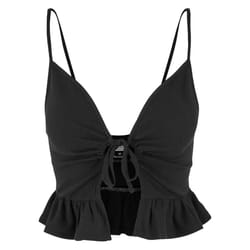 Débardeur à volants en piqué gaufré femme Urban Classics