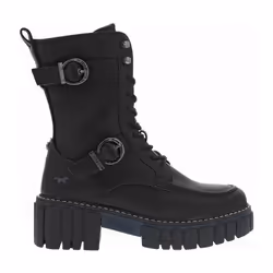 Bottines plateforme zip Mustang shoes femme noir