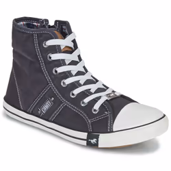 Baskets Femme - MUSTANG 1099506 - Talon plat - Fermeture à lacets et à zip - Noir