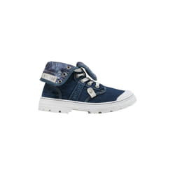 Baskets montantes - MUSTANG - Femme - Bleu jean/Blanc - Réversible en baskets basses