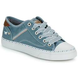 Baskets basses Mustang Femme bleu - MUSTANG - Textile - Plat - Adulte - Lacets