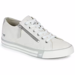 Baskets basses Mustang Femme - Blanc - Lacets plats - Semelle plate