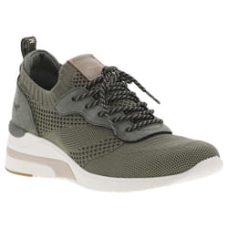 Baskets basses Mustang Femme - Talon semi-compensé - Kaki