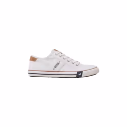 Baskets - MUSTANG - 4058310 Blanc - talon plat - lacets - bout rond
