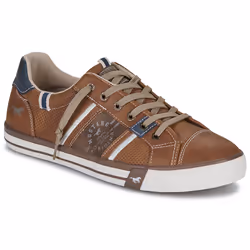 Baskets basses homme Mustang - Marron/Cognac - Fermeture lacets - Tige synthétique