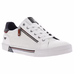 Baskets basses - MUSTANG - Blanc - Fermeture Zip - Femme