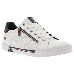 Baskets basses - MUSTANG - Blanc - Fermeture Zip - Femme