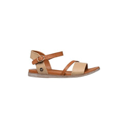 Nu-pieds Mustang Femme - Boucle à ardillon - Compensé bas - Ivoire