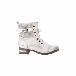 Bottines Femme Mustang - Beige - Similicuir - Talon 4cm - Fermeture Zip