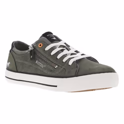 Tennis talon plat - MUSTANG - Kaki - Synthétique - Zip - Homme
