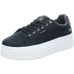 Baskets - MUSTANG - Noir - Plateforme - Talon 5 cm - Semelle blanche
