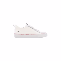 Baskets - MUSTANG - 1376308 - Blanc - Talon Plat - Bout Rond - Lacets
