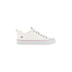 Baskets - MUSTANG - 1376308 - Blanc - Talon Plat - Bout Rond - Lacets