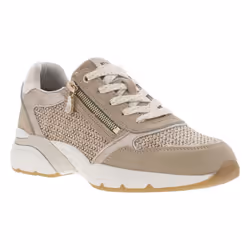 Baskets - MUSTANG - Talon Compensé - Beige - Femme - Zip