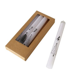 Boltze 2051333 bougie en cire Cylindre Blanc 4 pièce(s)
