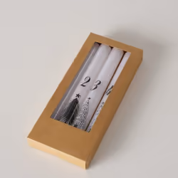 Boltze 2051333 bougie en cire Cylindre Blanc 4 pièce(s)