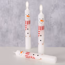 Boltze 2053021 bougie en cire Cylindre Rouge, Blanc 3 pièce(s)