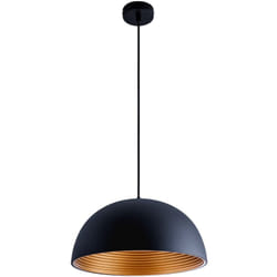 Paco Home - Suspension Lampe Suspendue Salle à Manger Cuisine Câble Textile 1,5 m Ø40,5cm Sans ampoules, Noir - or