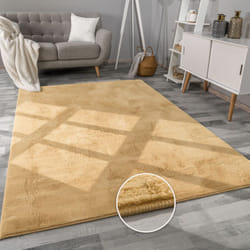 Paco Home - Tapis Salon En Fausse Fourrure Pelucheux Hautes Mèches Doux Plusieurs Couleurs 200x290 cm, Jaune