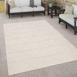 Tapis Intérieur & Extérieur Terrasse Et Balcon Style Scandinave Résistant Aux Intempéries 120x170 cm, Crème - Paco Home