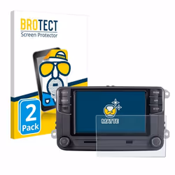 BROTECT Protection Ecran Anti-Reflet pour Volkswagen Autoradio Composition Touch RCD330+ 6.5 (2 Pièces) - Film Mat