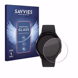 Savvies Verre Trempé pour Samsung Galaxy Watch 4 (44mm) Vitre Protection Ecran Film Trempé de Verre Dureté 9H