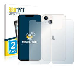 BROTECT Protection Ecran pour Apple iPhone 13 (Avant+Arrière) (2 Pièces) - Film Protection Ultra Clair