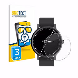 BROTECT Verre Trempé pour Montres (Circulaire ø: 43 mm) (3 Pièces) Film Protection Ecran 9H