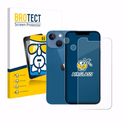 BROTECT Film Protecteur Verre 9H pour Apple iPhone 13 mini (Avant+Caméra) [Anti-Rayures Transparent]