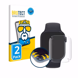 BROTECT Protection Intégrale 3D Incurvé pour Apple Watch Series 7 (41 mm) (2 Pièces) - Couverture Complète Film Protection Éc ...