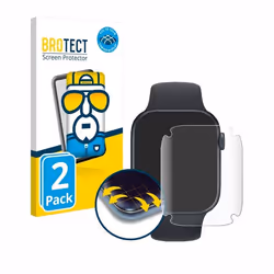 BROTECT Protection Intégrale 3D Incurvé pour Apple Watch Series 7 (45 mm) (2 Pièces) - Couverture Complète Film Protection Éc ...