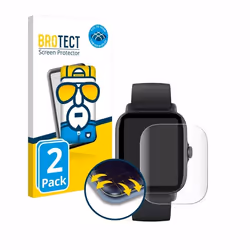 BROTECT Protection Intégrale 3D Incurvé pour Huami Amazfit GTS 3 (2 Pièces) - Couverture Complète Film Protection Écran
