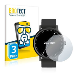 BROTECT Film Protecteur Verre 9H pour Montres (Circulaire ø: 22 mm) (3 Pièces) [Anti-Rayures Transparent]