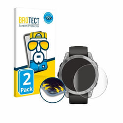 BROTECT Protection Intégrale 3D Incurvé pour Garmin Fenix 7 (47 mm) (2 Pièces) - Couverture Complète Film Protection Écran