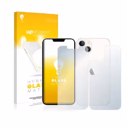upscreen Protecteur d’Écran Mat en Verre pour Apple iPhone 13 (Avant+Arrière) – Film de Protection 9H Anti-Reflet