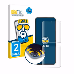 BROTECT Protection Intégrale 3D Incurvé pour Samsung Galaxy Z Flip 4 (2 Pièces) - Couverture Complète Film Protection Écran