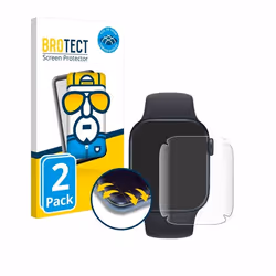 BROTECT Protection Intégrale 3D Incurvé pour Apple Watch Series 8 / 9 (2 Pièces) - Couverture Complète Film Protection Écran