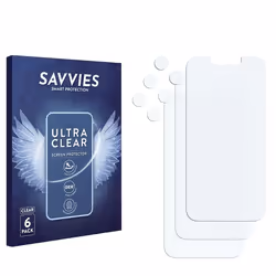 Savvies Protection Ecran pour Apple iPhone 14 (Avant+Caméra) (6 Pièces) - Film Protection Ultra Clair