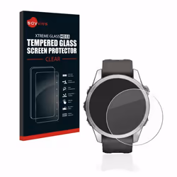 Savvies Verre Trempé pour Garmin Fenix 7S Pro Solar (42 mm) Vitre Protection Ecran Film Trempé de Verre Dureté 9H