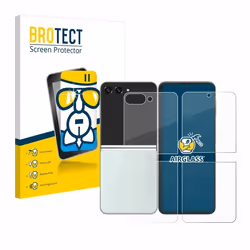 BROTECT Film Protecteur Verre 9H pour Samsung Galaxy Z Flip 5 (Avant+Arrière) [Anti-Rayures Transparent]