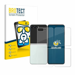 BROTECT Film Protecteur Verre 9H pour Samsung Galaxy Z Flip 5 (Avant+Arrière) [Anti-Rayures Transparent]